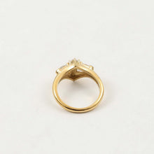 Load image into Gallery viewer, 18K gold stainless steel ring set with zirconium petals