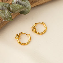 Load image into Gallery viewer, Golden French plain ring ear buckles
