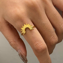 Load image into Gallery viewer, A three-piece set of stainless steel zirconium-encrusted rings that can be stacked