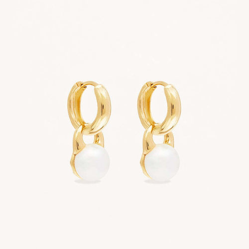 French vintage stainless steel pearl earrings