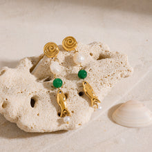 Load image into Gallery viewer, Stainless steel freshwater pearl beaded earrings