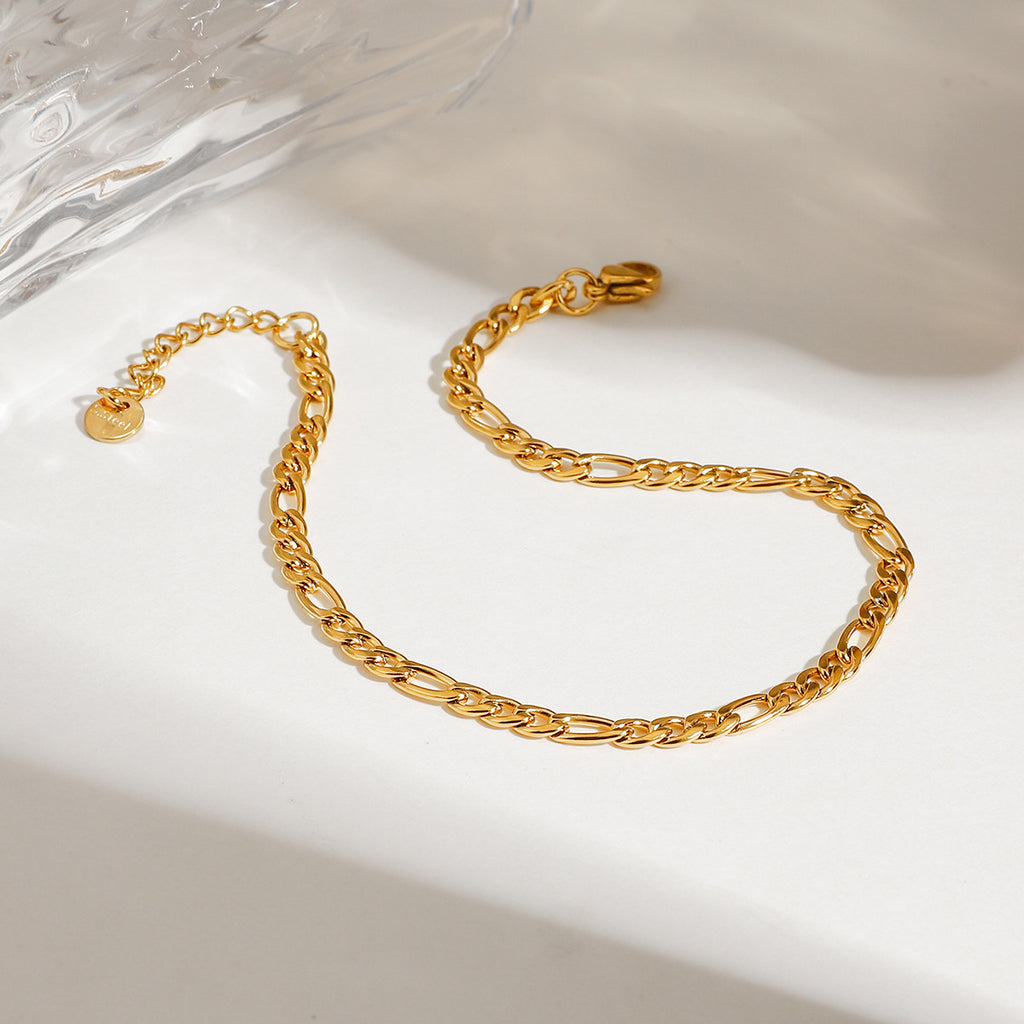18K stainless steel Figaro chain foot chain