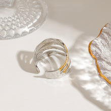Load image into Gallery viewer, Stainless steel color-blocking open ring