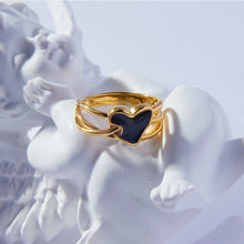 Load image into Gallery viewer, A stainless steel 18K gold-plated oil-dripping heart ring