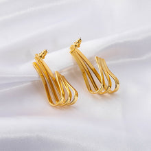 Load image into Gallery viewer, 925 silver needle geometric metal irregular earrings