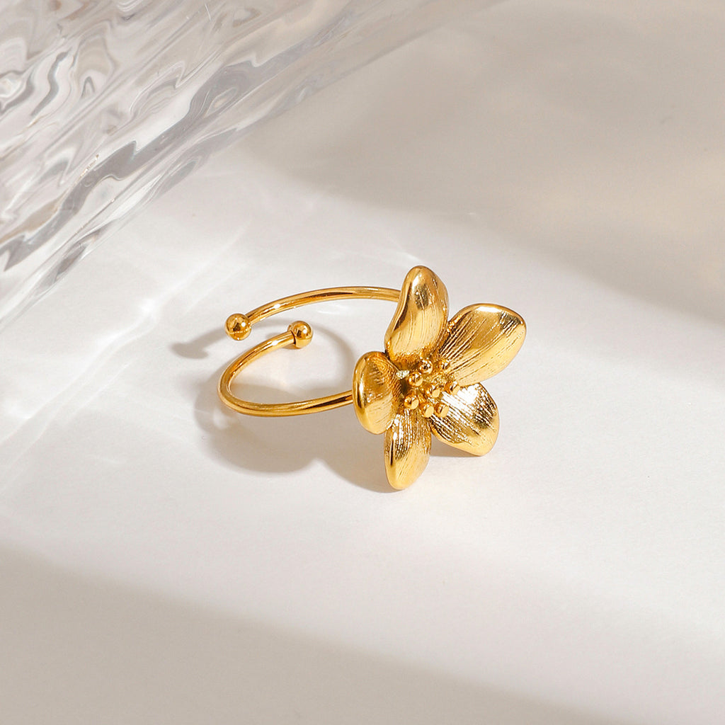 Stainless steel flower-opening ring