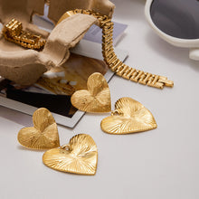 Load image into Gallery viewer, Stainless steel exaggerated heart-shaped earrings