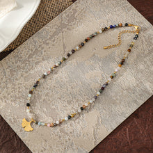 Load image into Gallery viewer, A hand-beaded necklace made of colored natural tourmaline