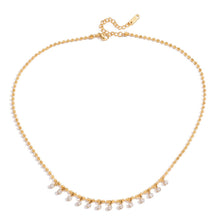 Load image into Gallery viewer, Stainless steel white zircon pendant necklace