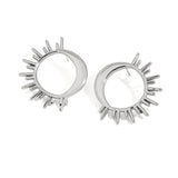 Stainless steel sun and moon earrings