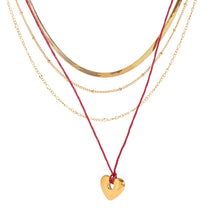 Load image into Gallery viewer, Stainless steel multi-layer heart-shaped necklace