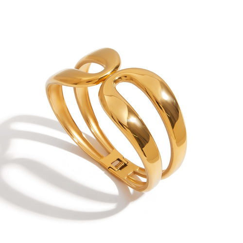 Stainless steel open bracelet