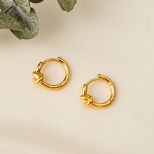Load image into Gallery viewer, Golden French plain ring ear buckles