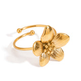 Stainless steel flower-opening ring