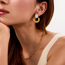 Load image into Gallery viewer, Stainless steel cat-eye stone earrings