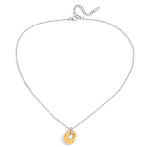 Stainless steel gold pendant necklace