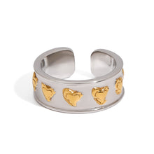 Load image into Gallery viewer, Stainless steel heart ring