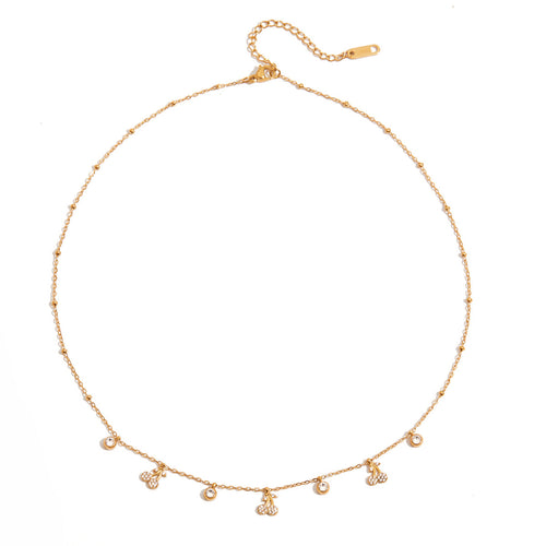 Stainless steel cherry collarbone chain