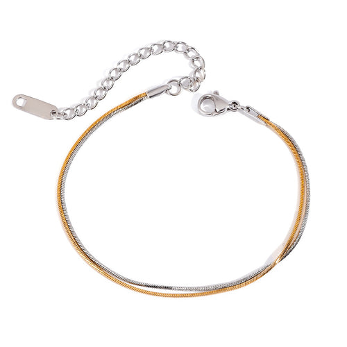 Stainless steel color-matched thin bracelet