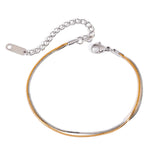Stainless steel color-matched thin bracelet