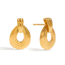 Load image into Gallery viewer, 18K gold stainless steel earrings
