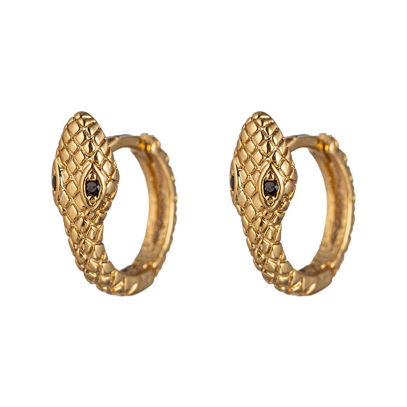 Little golden snake earrings