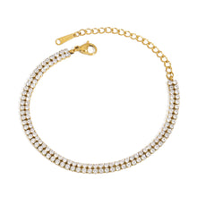 Load image into Gallery viewer, Stainless steel zircon chain bracelet