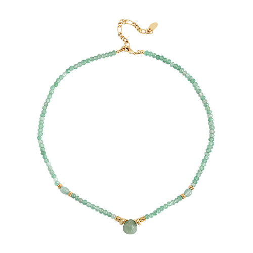 Green Dongling Natural stone handcrafted beaded necklace