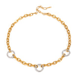 Golden stainless steel personalized necklace