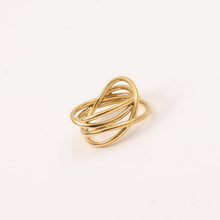 Load image into Gallery viewer, One stainless steel wound and hollowed-out line ring