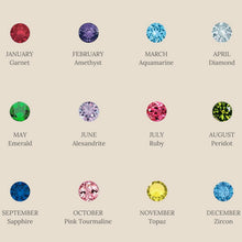 Load image into Gallery viewer, Stainless steel colored zircon December birthday stone ring