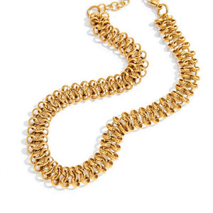 18k gold stainless steel Cuban necklace
