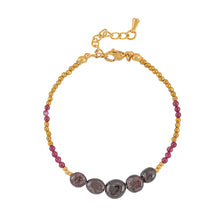 Load image into Gallery viewer, Black gallbladder stone hand-beaded bracelet that does not fade