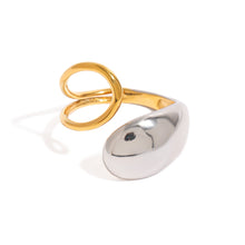 Load image into Gallery viewer, Stainless steel teardrop-shaped ring