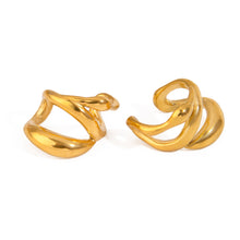 Load image into Gallery viewer, Stainless steel line perforated multi-layer ear clips