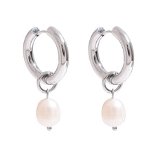 Load image into Gallery viewer, Stainless steel freshwater pearl earrings