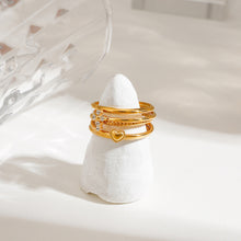 Load image into Gallery viewer, Stainless steel overlapping ring three-piece set