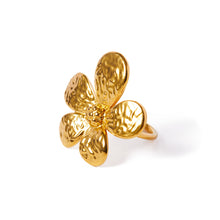 Load image into Gallery viewer, Stainless steel camellia flower ring index finger ring