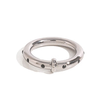 Load image into Gallery viewer, Stainless steel black rhinestone plain ring