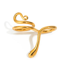 Load image into Gallery viewer, Stainless steel serpentine finger ring