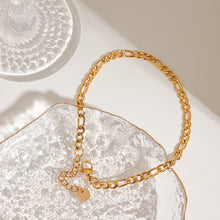 Load image into Gallery viewer, 18K stainless steel Figaro chain foot chain