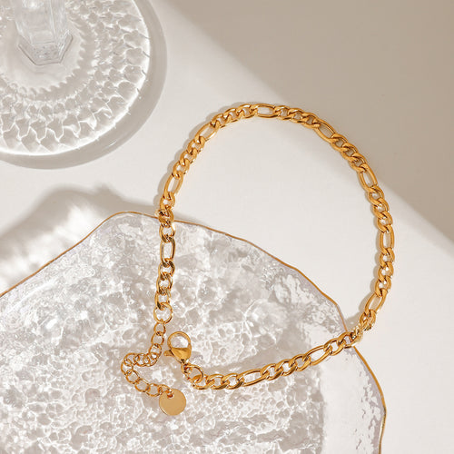 18K stainless steel Figaro chain foot chain