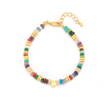 Load image into Gallery viewer, Colored natural stone hand-beaded bracelet