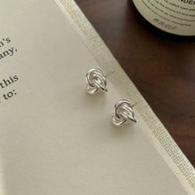 Load image into Gallery viewer, Tie a pair of S925 sterling silver knots around the twisted ear studs