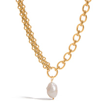 Load image into Gallery viewer, Stainless steel pearl pendant chain necklace