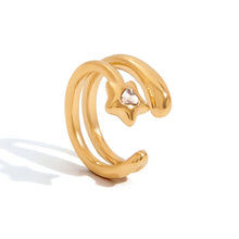 Load image into Gallery viewer, Stainless steel star zircon ear clips