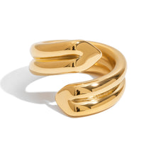 Load image into Gallery viewer, Stainless steel non-fading heart-shaped line ring