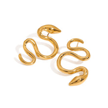 Load image into Gallery viewer, Stainless steel snake-shaped stud earrings