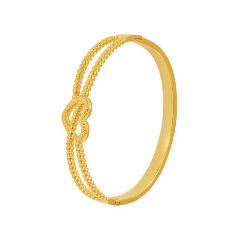 Stainless steel heart-shaped hollow line bracelet