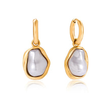 Load image into Gallery viewer, Stainless steel imitation Baroque pearl earrings